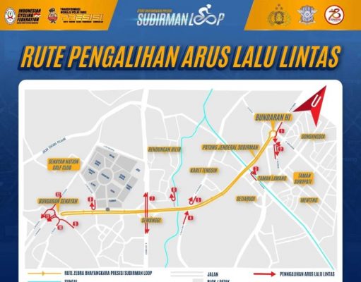 Berikut Daftar Pengalihan Arus Lalin Imbas Ditutupnya Jalan Sudirman Sabtu Besok