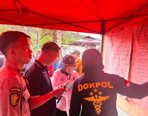 Polda Gorontalo Turunkan Tim Kesehatan untuk Evakuasi dan Identifikasi Korban Longsor di Suwawa Timur