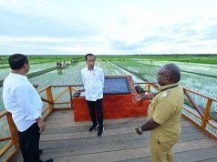 Simulasi Drone Tabur Pupuk di Papua Selatan Ditinjau Presiden Jokowi dan Ibu Iriana