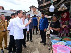 Presiden dan Ibu Iriana Cek Harga Bahan Pokok di Pasar Sentral Palakka