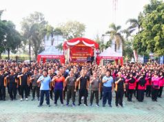 Polres Magetan Semarakkan HUT Bhayangkara ke-78 dengan Olahraga dan Berbagi Kebahagiaan