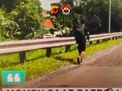 Polisi Beri Tumpangan Pejalan Kaki di Tol Pubalenyi