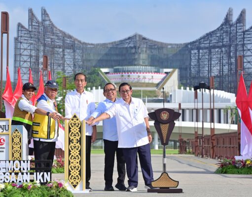 Plaza Seremoni Sumbu Kebangsaan di Ibu Kota Nusantara Diresmikan Presiden Jokowi