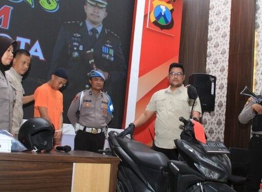 Polres Kediri Kota Amankan Pelaku Penendang Motor di Kota Kediri Akibatkan Korban Meninggal