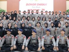 Menyambut HUT Polwan ke-76 Sepolwan Lemdiklat Lakukan Donor Darah