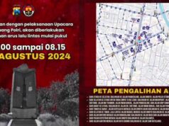 Rekayasa Lalu Lintas Saat Upacara Hari Juang Polri di Surabaya