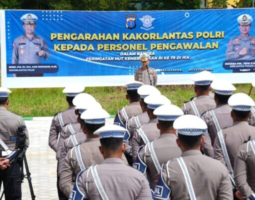 Jelang HUT RI ke 79 di IKN Kakorlantas Polri Beri Pengarahan Ke 898 Personel