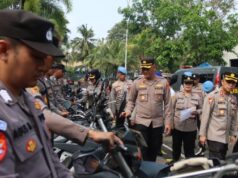 Polres Kepulauan Seribu Lakukan Pengecekan Kendaraan Dinas Persiapan Operasi Mantap Praja 2024