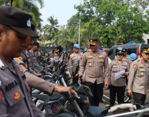 Polres Kepulauan Seribu Lakukan Pengecekan Kendaraan Dinas Persiapan Operasi Mantap Praja 2024