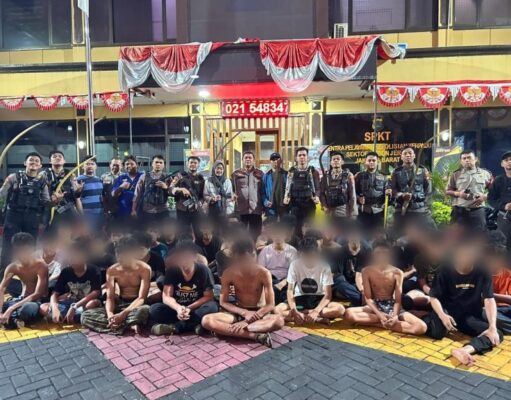 Hendak Tawuran 42 Remaja dan Barang Bukti ditahan Tim Patroli Perintis Presisi Polres Jakbar