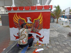 Pulau Kelapa Berhias Mural Bertema Kemerdekaan dan Nasionalisme