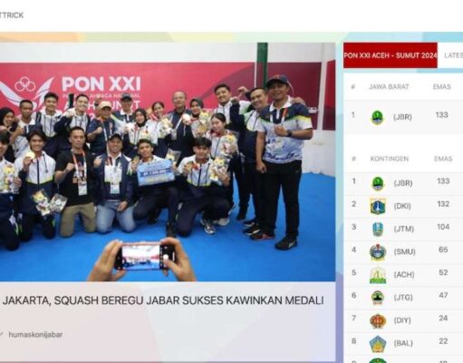 Jawa Barat Kembali ke Posisi Pertama Perolehan Medali PON XXI Aceh-Sumut 2024