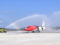 Presiden Jokowi Lakukan Pendaratan Perdana di Bandara Nusantara