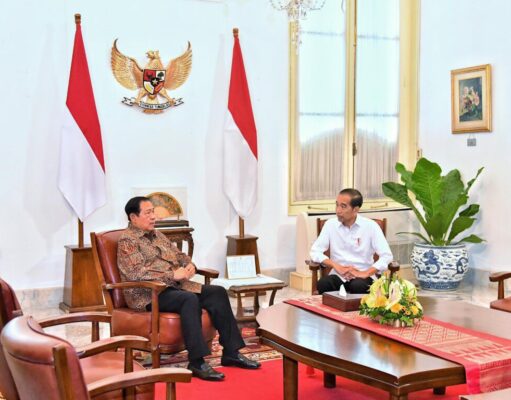 Presiden Jokowi Terima Kunjungan SBY di Istana Merdeka