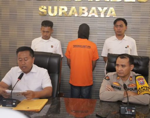 Tersangka Pelecehan Dua Siswi SMP di Surabaya Diamankan Poltabes Surabaya
