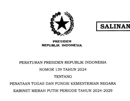 Inilah Kementerian Negara Kabinet Merah Putih
