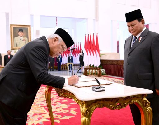 Presiden Prabowo Subianto Lantik Basuki Hadimuljono sebagai Kepala OIKN