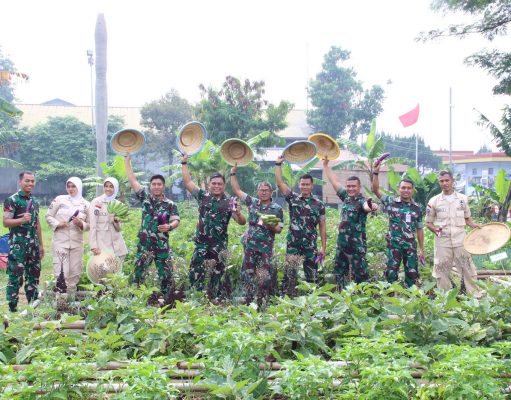 Dukung Ketahanan Pangan, Lanud Husein Sastranegara Panen Sayuran Bersama Warga Bojong Koneng