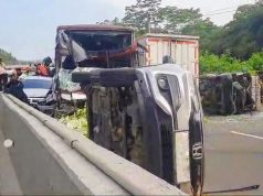 Kecelakaan Beruntun di KM 85+600 Ruas Tol Cipularang arah Jakarta