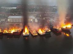 12 Kapal Perikanan Terbakar di Pelabuhan Pekalongan