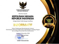 Polri Raih Predikat Informatif Dalam Penganugerahan Keterbukaan Informasi Publik 2024