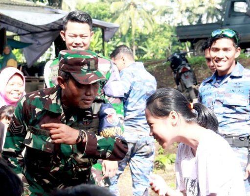Lanud Husein Sastranegara Berikan Trauma Healing Pulihkan Semangat Anak Korban Bencana Cianjur