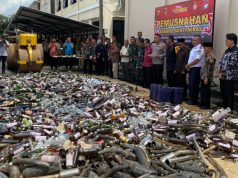 Polres Tasikmalaya Musnahkan Ribuan Miras dan Ratusan Knalpot Brong Jelang Nataru