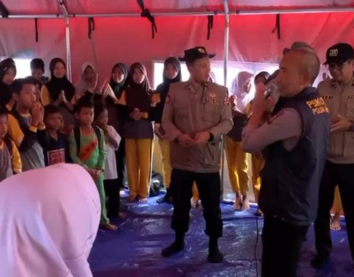 Trauma Healing Polri di SDN Sukapanjang, Kabupaten Sukabumi