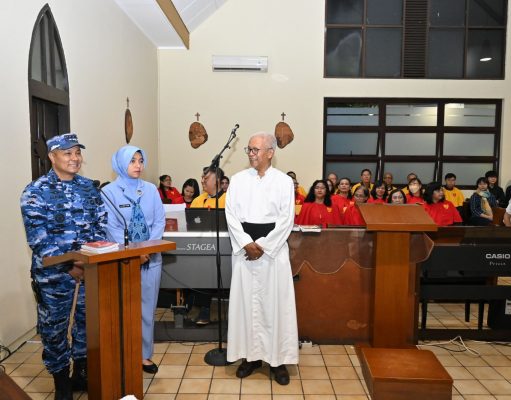 Danlanud Husein Sastranegara Sampaikan Pesan Damai Dalam Perayaan Natal 2024