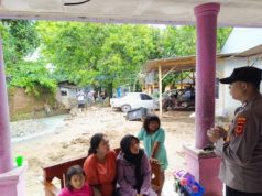 Polres Sukabumi Berikan Trauma Healing Kepada Korban Banjir Bandang Palabuhanratu