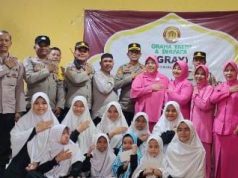 Bhayangkari Ranting Cempaka Putih Berikan Santunan Kepada Anak Yatim