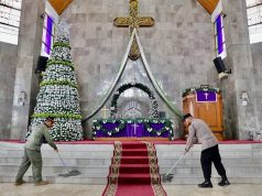 250 Petugas Gabungan di Jakpus Bersih-bersih Gereja