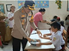Polres Bitung Siapkan Makan Siang Bergizi Gratis di SD Katolik Aertembaga