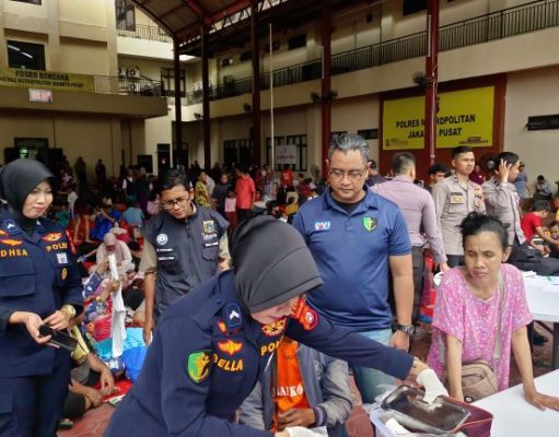 Korban Kebakaran di Kemayoran Diungsikan ke Posko Polres Metro Jakpus