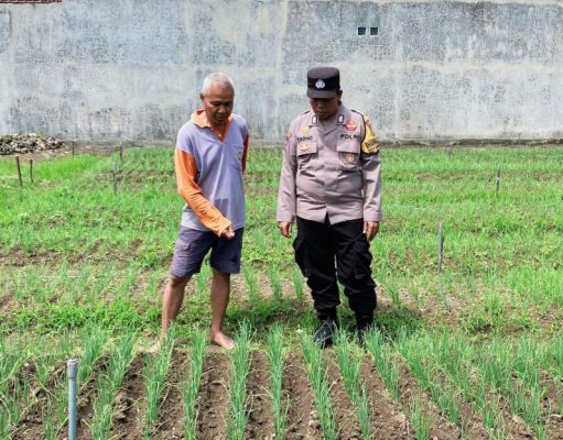 Bhabinkamtibmas Desa Bakung Dukung Penguatan Ketahanan Pangan