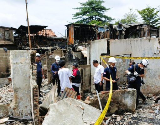 Polri Lakukan Olah TKP Kebakaran di Kemayoran Jakpus