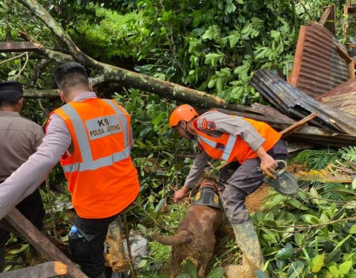 Terjunkan Unit K9 Cari Korban Longsor di Pekalongan, Polda Jateng Temukan 21 Jenazah Di Antaranya Seorang Bayi