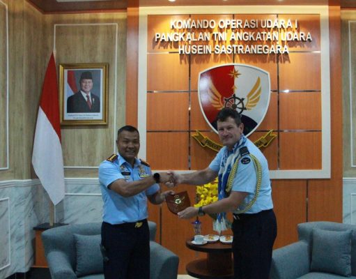 Danlanud Husein Sastranegara Menerima Kunjungan Kehormatan Atase Angkatan Udara Australia