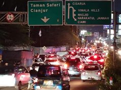 Polisi Tutup Jalur dari By Pass Cianjur Menuju Puncak Antisipasi Kemacetan