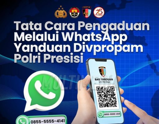Masyarakat Bisa Mengadu 24 Jam ke Polri pada WhatsApp 0855-5555-4141
