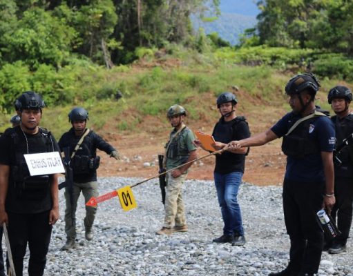 Secara Profesional Satgas Ops Damai Cartenz Gelar Rekonstruksi Keterlibatan Nikson Matuan Saat Penembakan Anggota Brimob