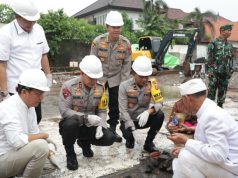 Kapolda Bali Letakan Batu Pertama Pembangunan Dapur Makan Bergizi Gratis Polri