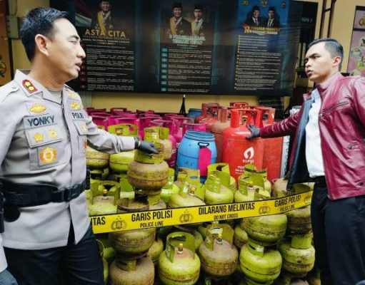 Sindikat Pengoplos Gas LPG Bersubsidi Berhasil di Ungkap Polres Cinjur