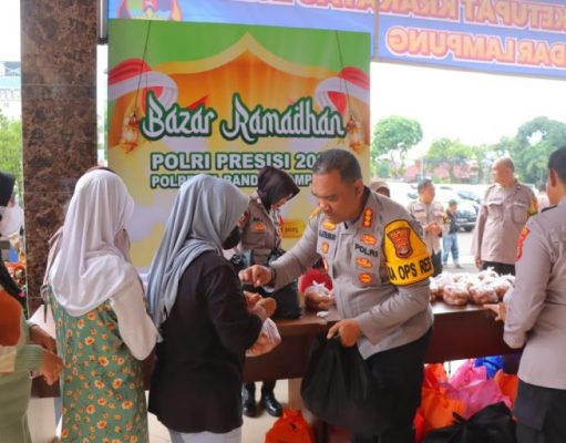 Polisi Gelar Bazar Murah Ramadan Bantu Masyarakat Bandar Lampung