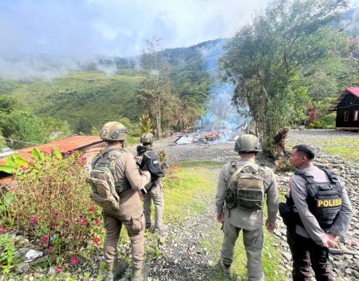 Rumah Kosong di Puncak Jaya Dibakar, Aparat Lakukan Penyelidikan