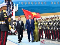 Sekjen Partai Komunis Vietnam disambut dengan Upacara Kenegaraan