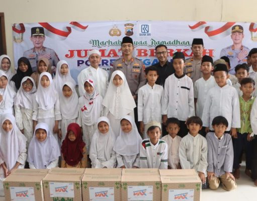 Polres Tegal Kota Tebar Kepedulian Bersama Anak Yatim Piatu
