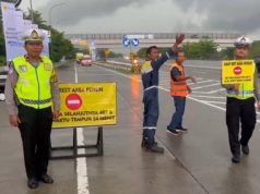 Agar Tak Terjadi Penumpukan Pemudik, Polisi Simulasikan Penutupan Rest Area di Tol Sragen