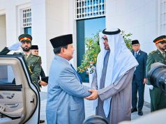 Bertemu Presiden MBZ, Presiden Prabowo Disambut Hangat di Istana Qasr Al Shatie