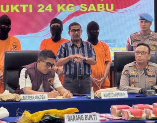 Polisi Gagalkan Peredaran 24 Kg Sabu di Palu, 3 Pelaku Ditangkap
